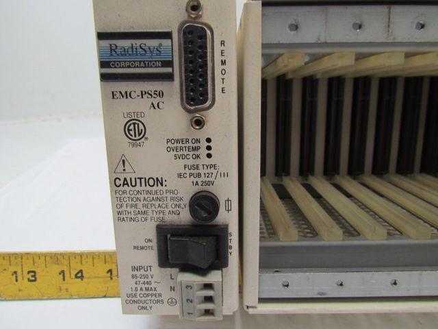 RadiSYs EMC-PS50 3HAB 5193-1 8-Slot Rack W/Power Supply