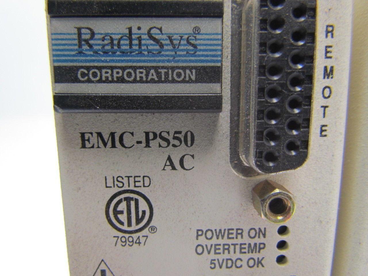 RadiSYs EMC-PS50 3HAB 5193-1 8-Slot Rack W/Power Supply