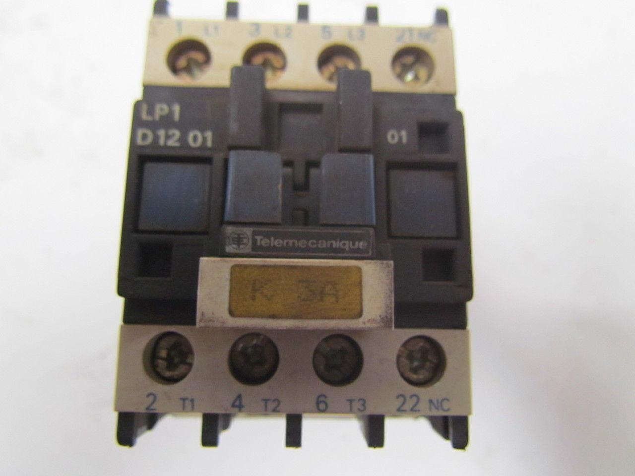 Telemecanique LP1 D12 01 Contactor Relay Motor Starter 24V Coil