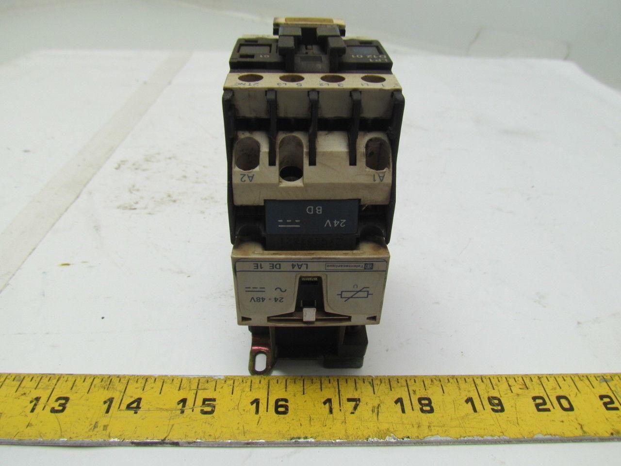 Telemecanique LP1 D12 01 Contactor Relay Motor Starter 24V Coil