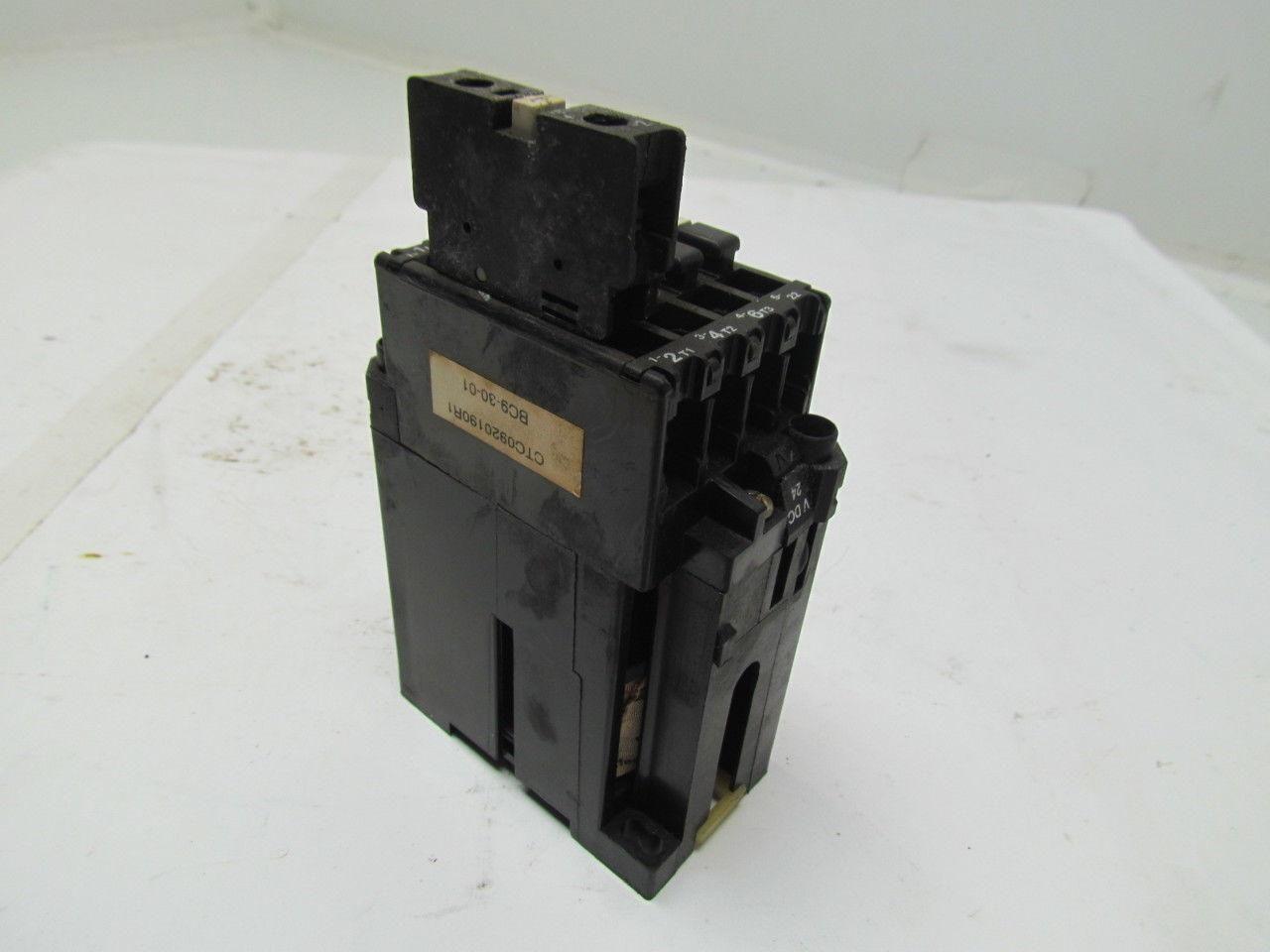 ABB BC9-30-01 CA7 Contactor Relay Motor Starter W/Aux Contacts 24V Coil