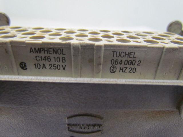 Amphenol Tuchel C146 10B 064 000 2 10A 250V Female Plug Connector W/Housing