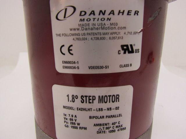 Danaher Motion E41HCLA-LNK-NS-01 1.8° Step Motor 5.3A 65V 172W 1500 RPM