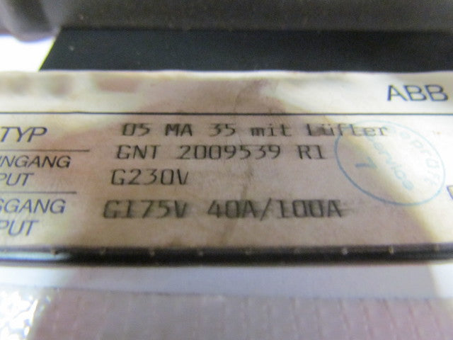 ABB GNT2009539R1 AXODYN Servo Drive