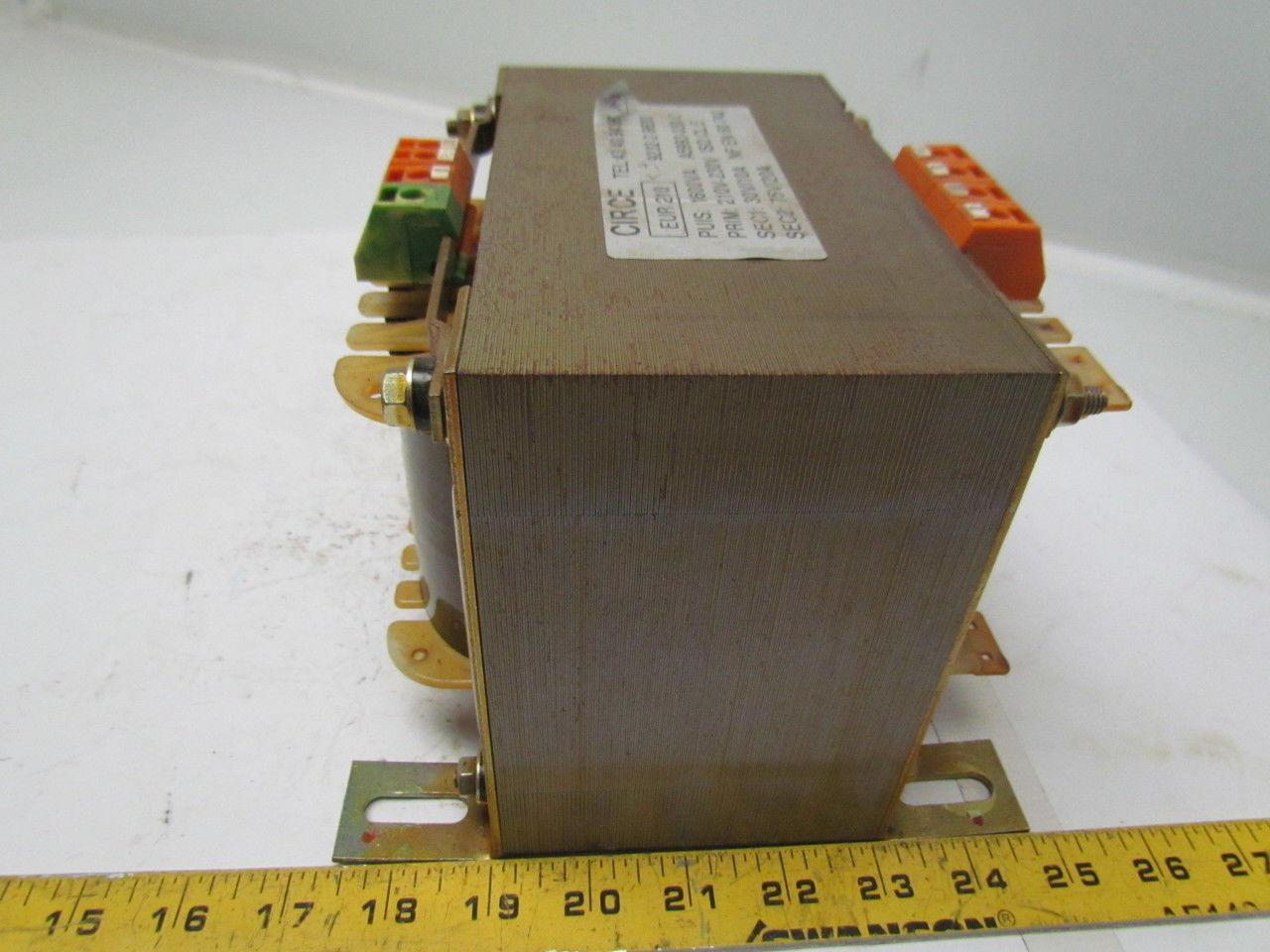 Circe EUR 210 Isolation Transformer 210-230 Pri 30V Sec1 75V Sec2