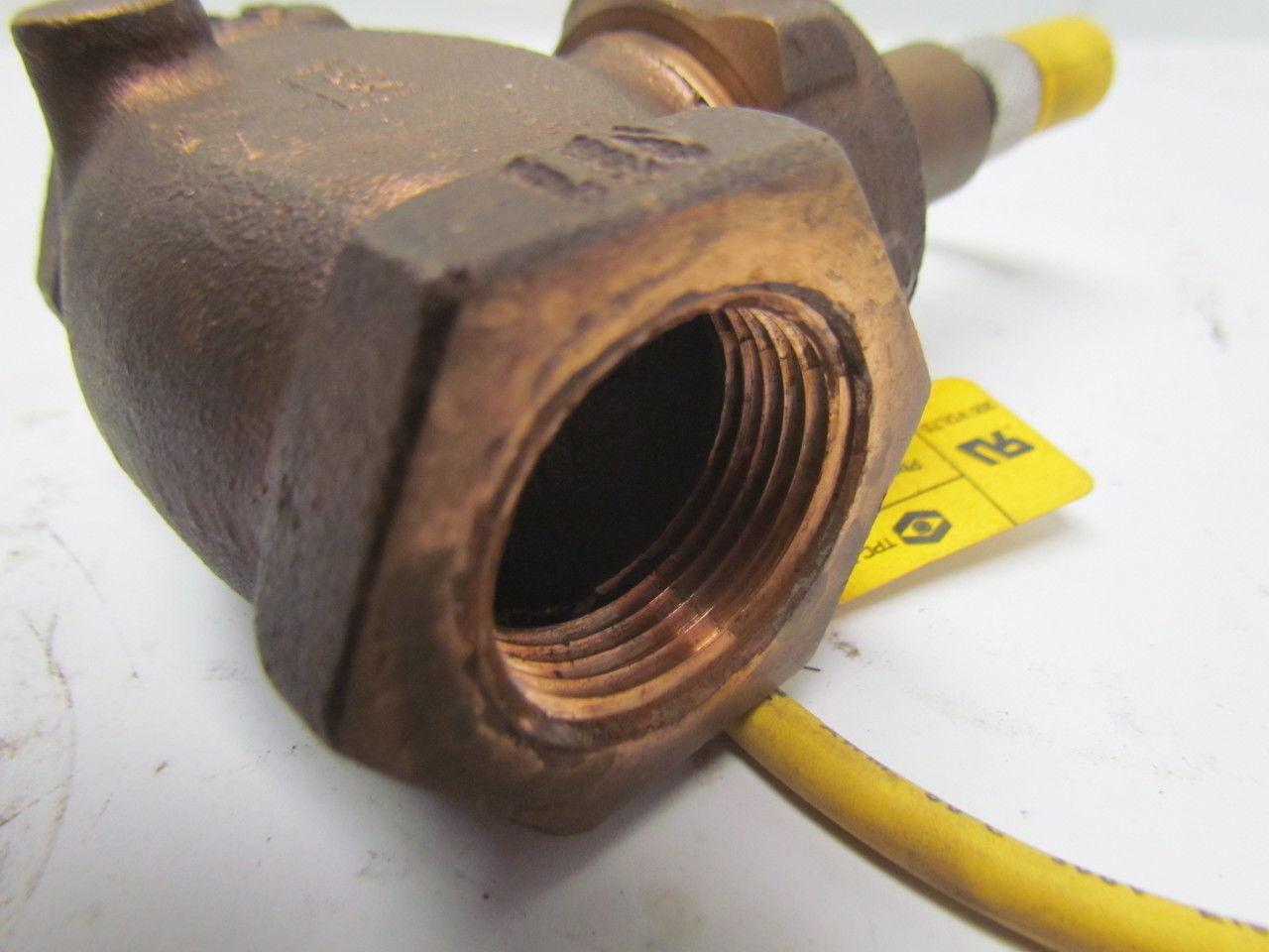 Gems 1" Adjustable Flow Sensor Switch W/Removable 69403 TPC Wire Cable Brass