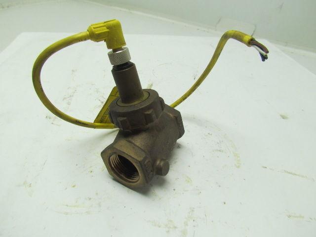 Gems 1" Adjustable Flow Sensor Switch W/Removable 69403 TPC Wire Cable Brass