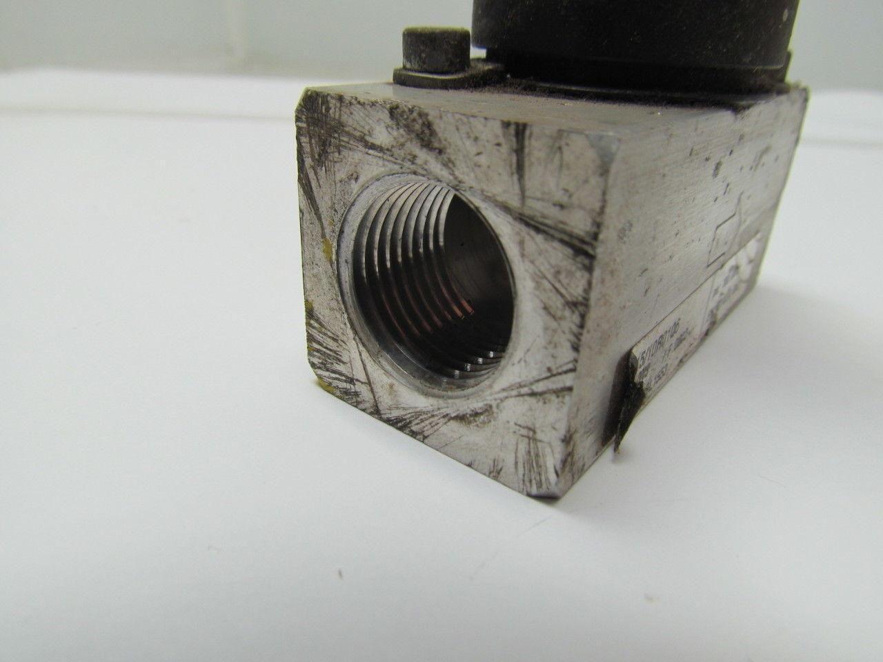 Krom Schroder VG 15/10R01Q6 Gas Solenoid Valve 1/2"npt Ports 100mbar 120V 8VA