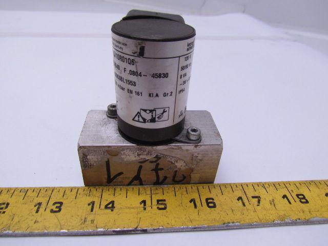 Krom Schroder VG 15/10R01Q6 Gas Solenoid Valve 1/2"npt Ports 100mbar 120V 8VA
