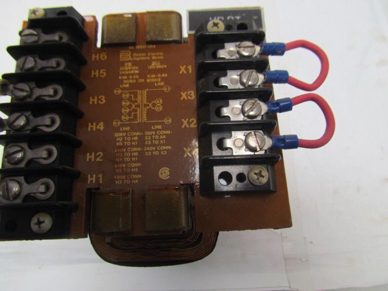 Basler BE 10317-002 Transformer Primary 208/416V 240/480V Secondary 120/240V