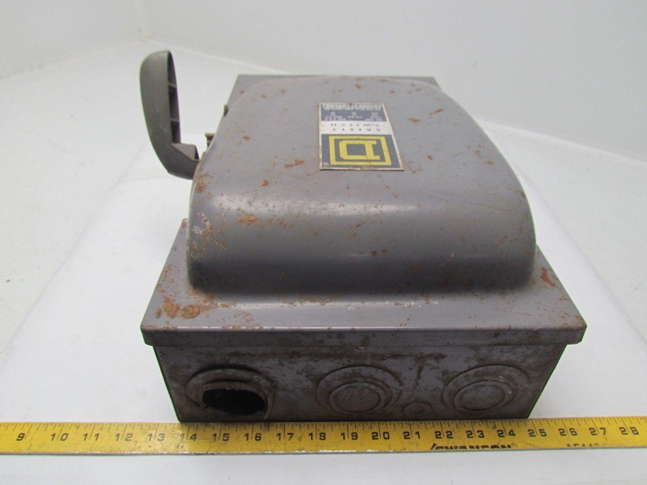 Square D H363 Safety Switch 100A 600V 3P Fused