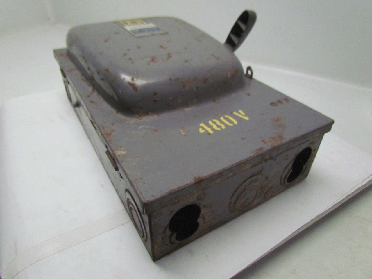 Square D H363 Safety Switch 100A 600V 3P Fused