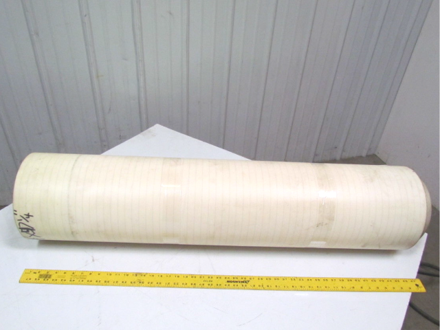 2-Ply White/Clear Urethane Smooth Top Conveyor Belt 47-1/4"W x 34' Length