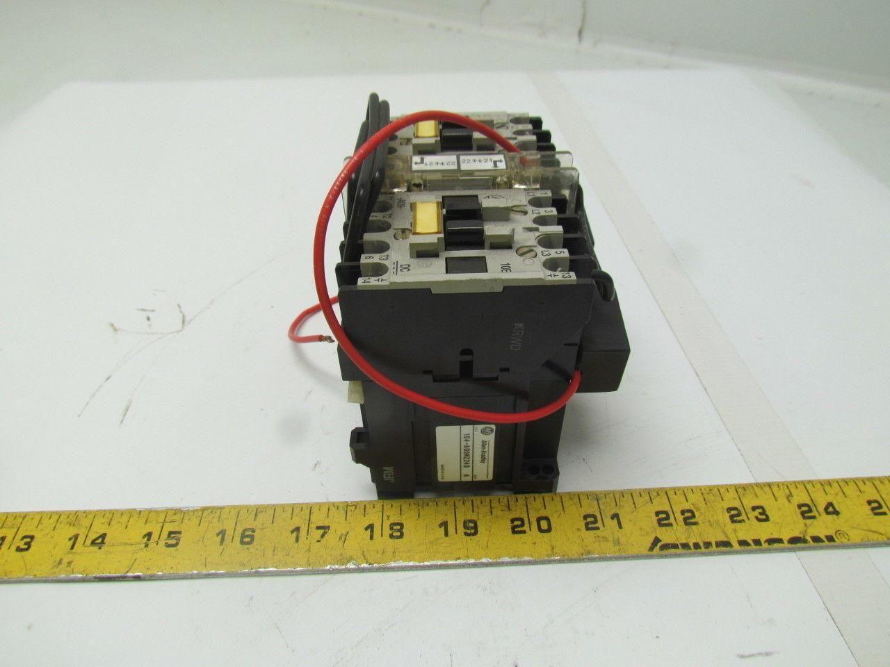 Allen Bradley 104-AO9NZ243 Ser A Reversing Contactor 600V 9A w/24VDC Coil