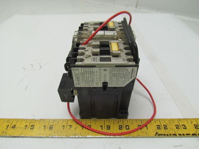 Allen Bradley 104-AO9NZ243 Ser A Reversing Contactor 600V 9A w/24VDC Coil