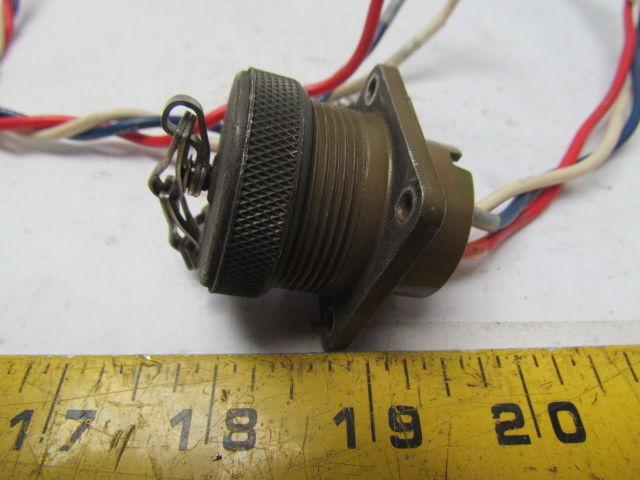Amphenol MS3102A20-6S Connector w/3 Pin 20-6S Female Socket & Cap Lot of 2