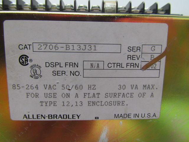 Allen-Bradley 2706-B13J31 Ser G Rev B Dataliner DL40 Plus message display