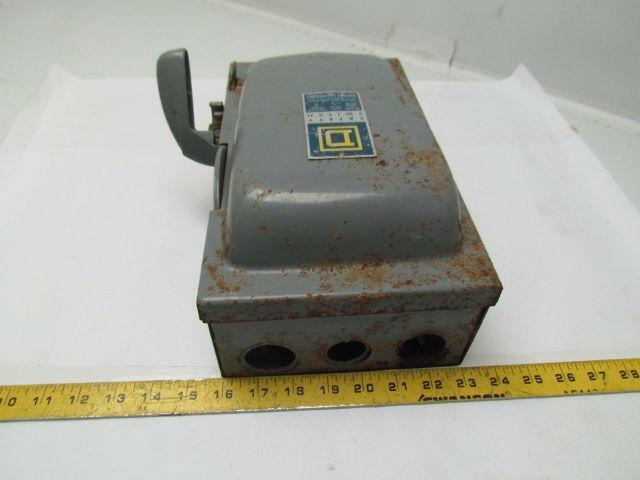 Square D H361 30 amp 600Volt fusedsafety switch disconnect