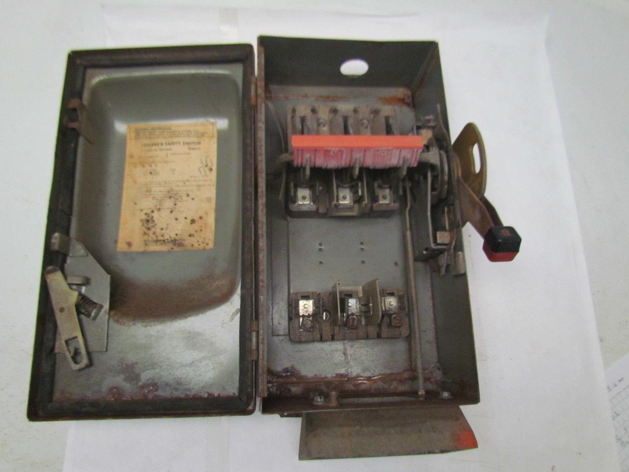 Square D H362AWC Ser D1 60amp 600VAC Fusible Disconnect Safety Switch