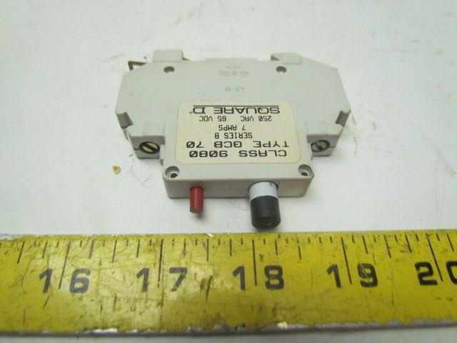 Square-D Class 9080 Type GCB 70 Ser B Thermal-Magnetic Circuit Protector 7 Amp