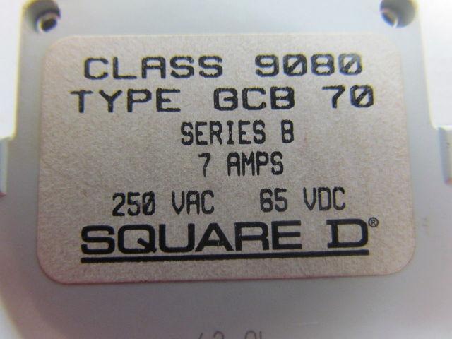 Square-D Class 9080 Type GCB 70 Ser B Thermal-Magnetic Circuit Protector 7 Amp