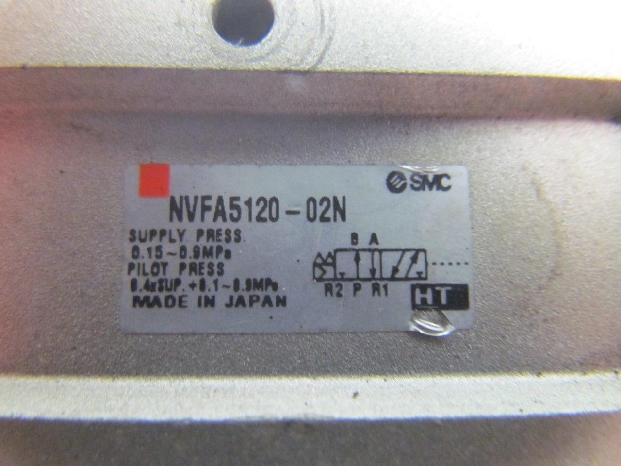 SMC NVFA5120-02N Piloted Air Control Valve Body Ported 4-Way 2 Position 5 Ports