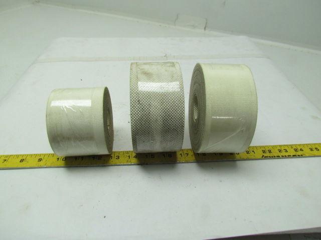2 Ply White Inverted Pyramid Nylon Backed Conveyor Belt 0.092 Thick Lot of 3