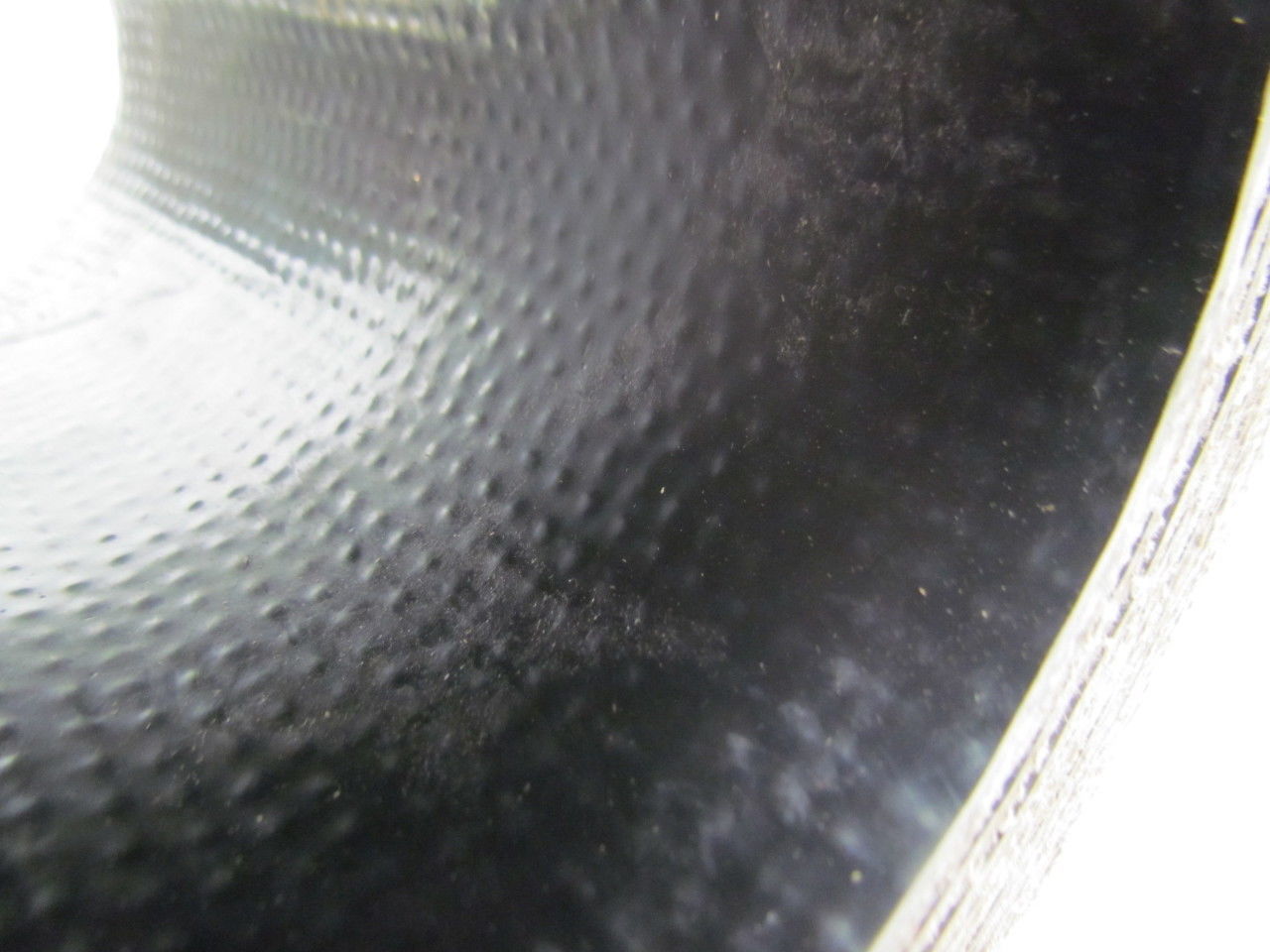 1 Ply Black Interwoven Polyester Brushed Conveyor Belt 30Ft X 8" 0.205" Thick