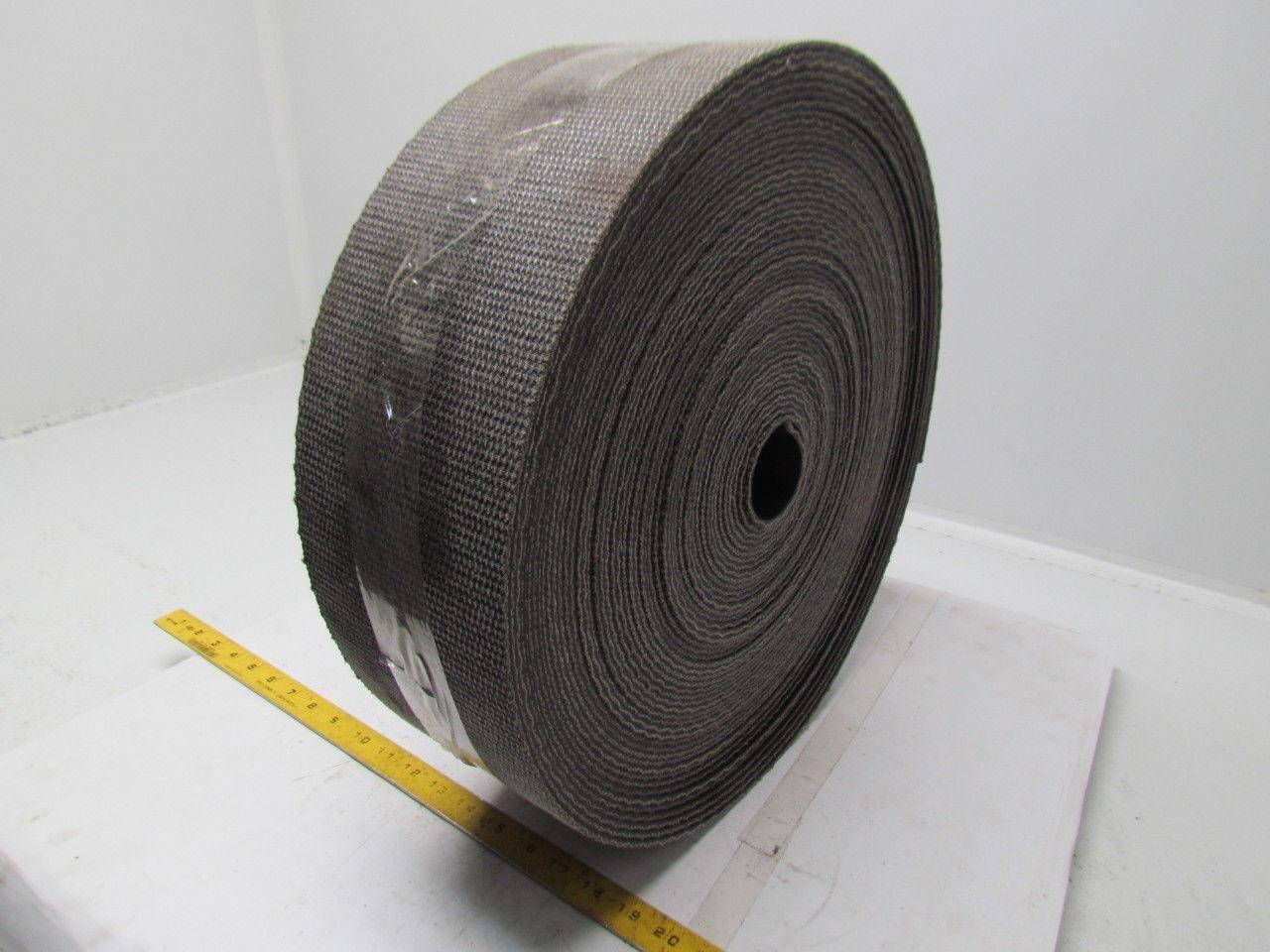 1 Ply Black Interwoven Polyester Brushed Conveyor Belt 122Ft X 5-1/2"