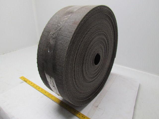 1 Ply Black Interwoven Polyester Brushed Conveyor Belt 122Ft X 5-1/2"