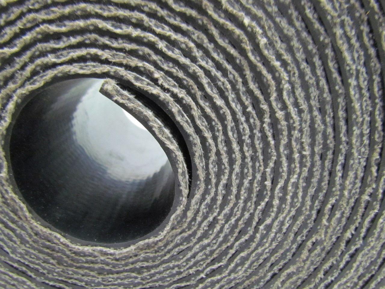 1 Ply Black Interwoven Polyester Brushed Conveyor Belt 122Ft X 5-1/2"