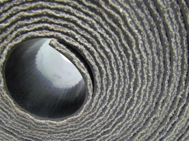 1 Ply Black Interwoven Polyester Brushed Conveyor Belt 122Ft X 5-1/2"
