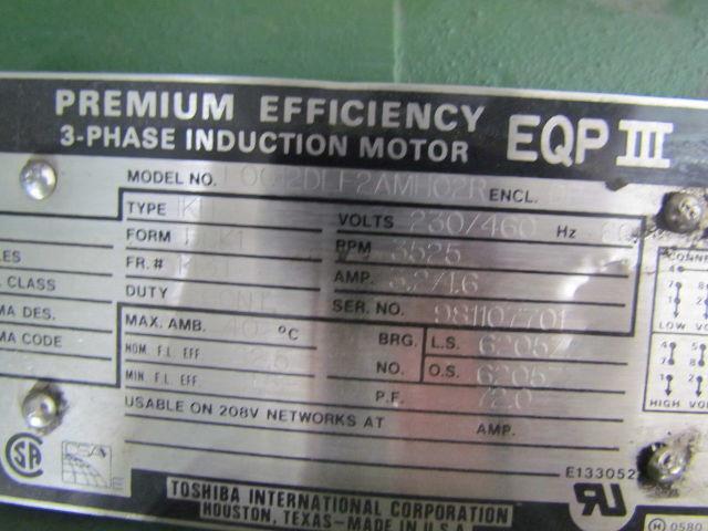 GreenHeck 09-BISW-21-9R-I 1 Hp 3Ph Centrifugal Blower Fan w/Sidelock Filter