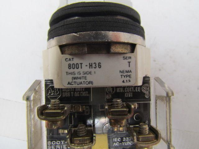 Allen Bradley 800T-H36 Ser.T Rotary Switch 30.5mm 2 POS Lock cylinder no Key