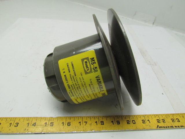 T.B. Woods MS-58 variable sheave pulley 5/8" bore maximum 8900 RPM