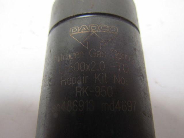 Dadco L-500X2.0-TO Mini Nitrogen gas spring 1/2 ton 2" stroke