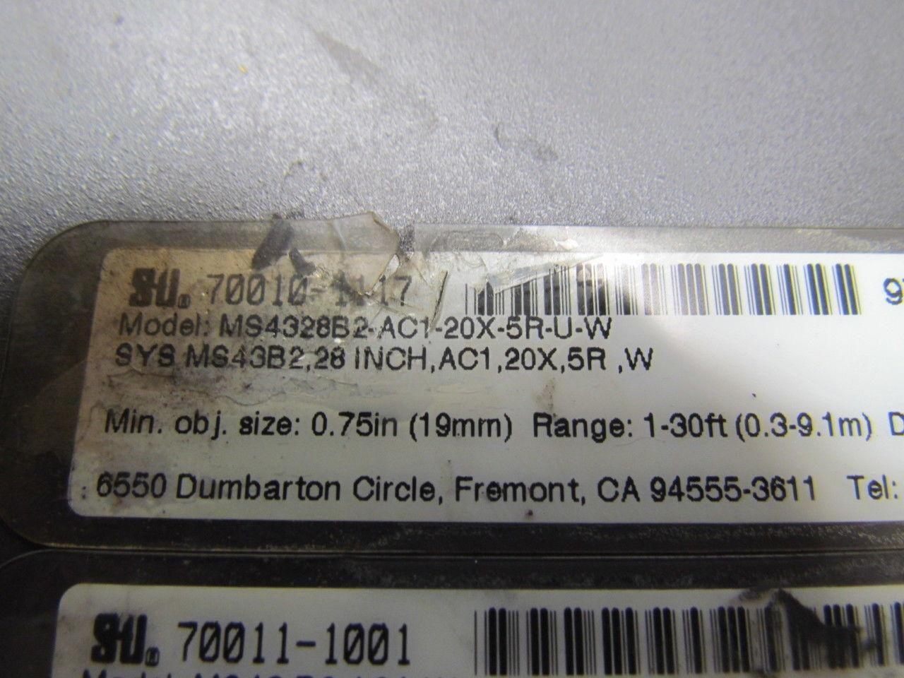 STI MS4328B2-AC1-20X-5R -U-W Light Curtain Controller 115VAC w/ Cables