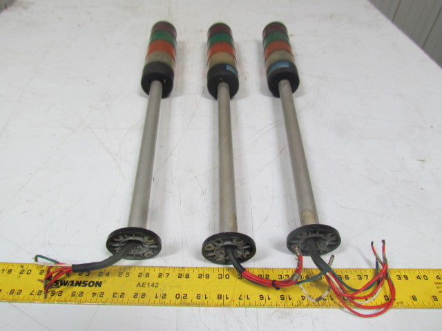 Electro-matic EMXVA5ZVWPX2-6D Tower Light 4 Color Safety Status Lot of 3 Towers