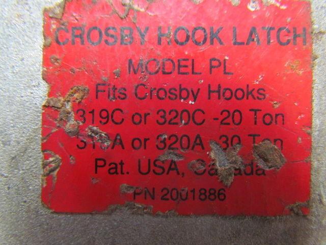 Crosby 2001886 Hook latch fits 319C-320C-20Ton 319A-320A-30Ton Hooks Rigging