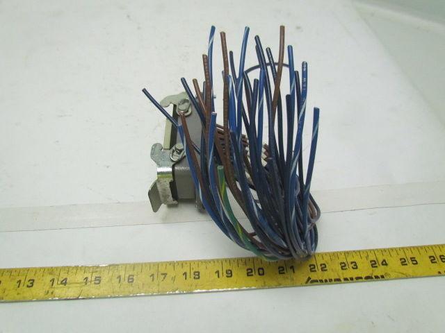 Harting 09200320301 Bulkhead Mounted Housing w/HAN EE 32 Pos Female Crimp Term.