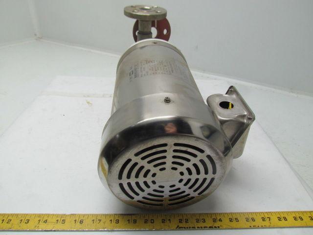 Jabsco 30520-2001 self priming pump 316 SS Leeson C145T17WK35A 1.5/1HP 3PH Motor