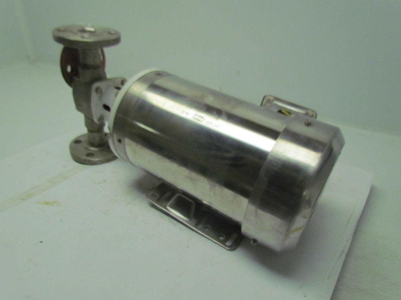 Jabsco 30520-2001 self priming pump 316 SS Leeson C145T17WK35A 1.5/1HP 3PH Motor