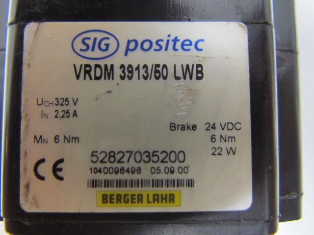 Berger Lahr/Mayr VRDM3913/50LWB 3 Phase Stepping Motor w/Electromagnetic Brake