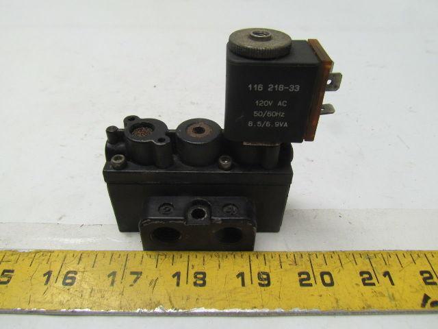 ARO A212SS120A Pneumatic solenoid valve 2 position body ported 1/4"NPTF 120VAC