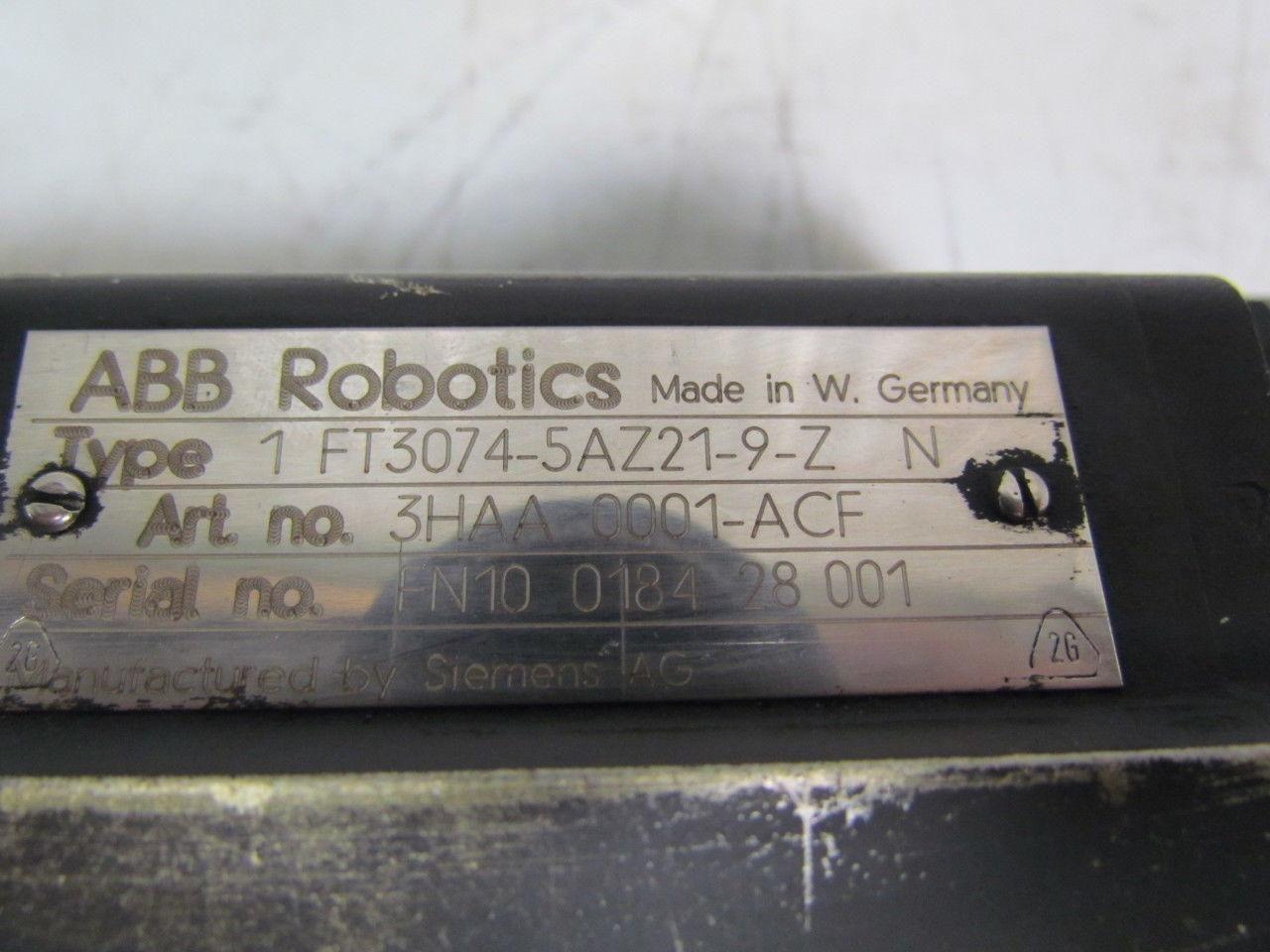 ABB Robotics/Siemens 1FT3074-5AZ21-9-Z/3HAA0001-ACF Servo motor