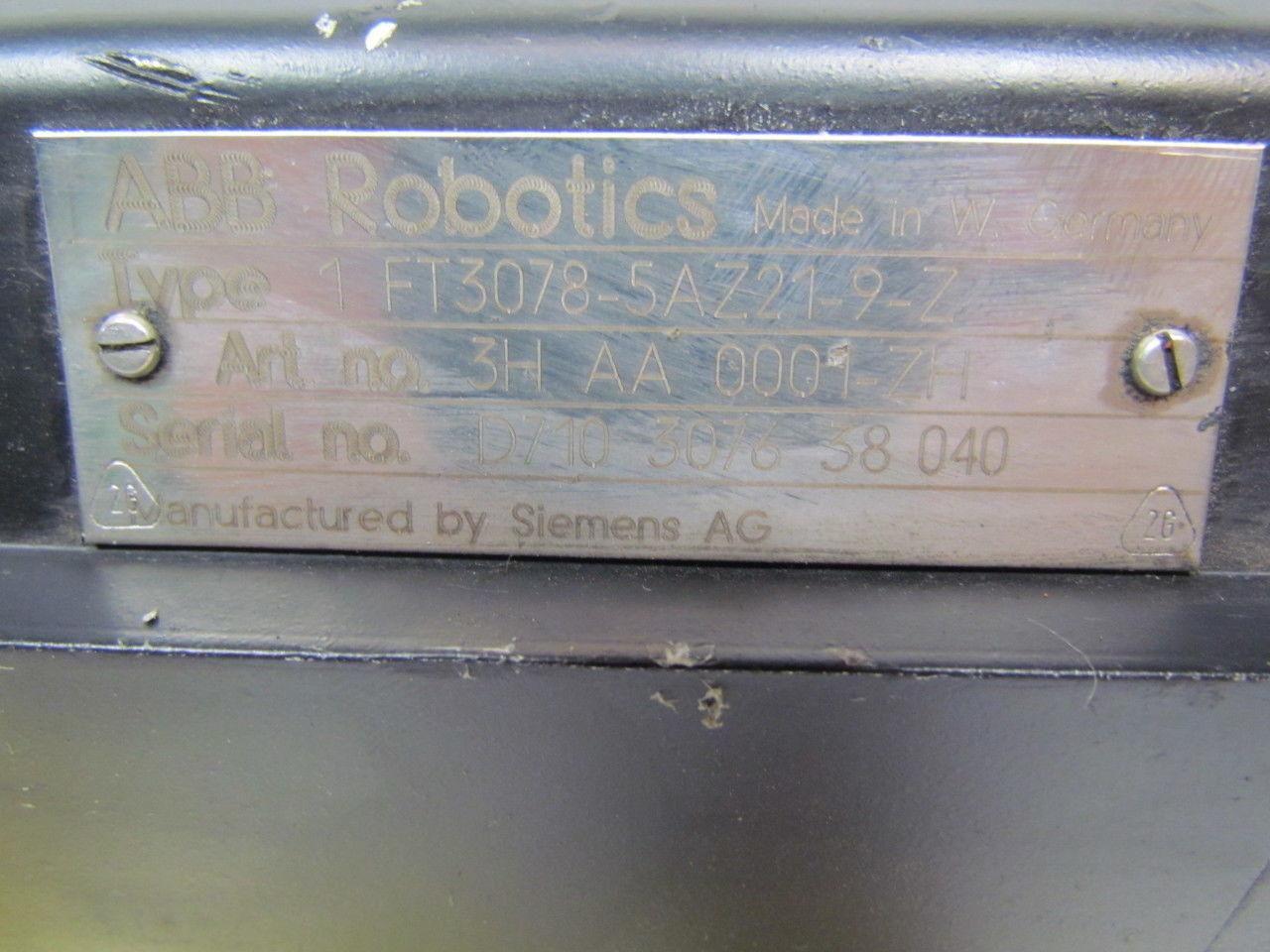 ABB Robotics/Siemens 1FT3078-5AZ21-9-Z/3HAA0001-ZH Servo Motor