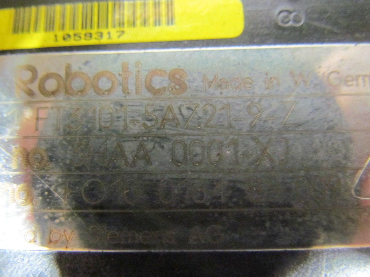 ABB Robotics/Siemens 1FT3101-5AZ21-9-Z 3HAA0001-XJ Servo Motor