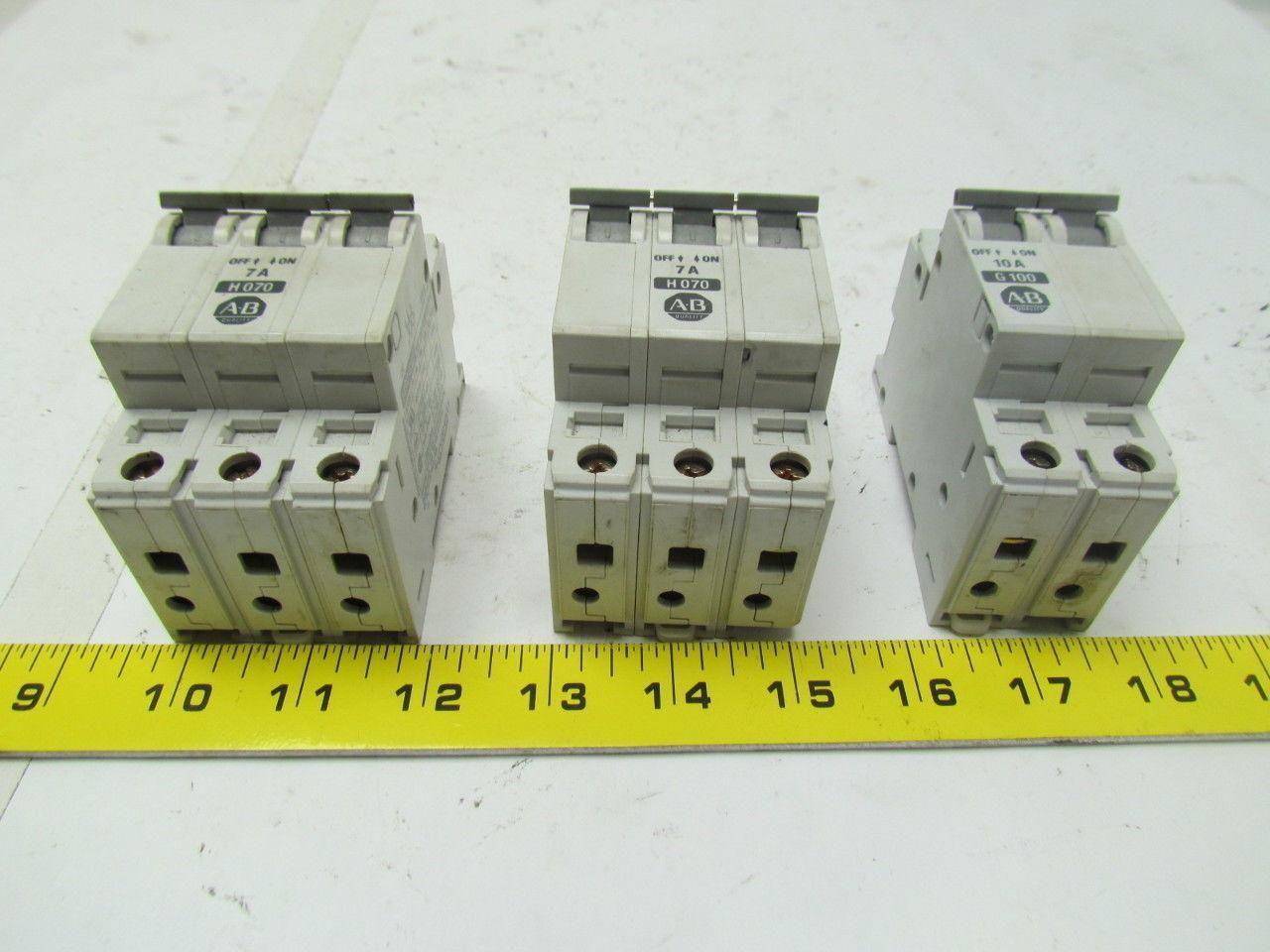 Allen-Bradley Lot of 3 Supplementary Protectors/Mini circuit breakers