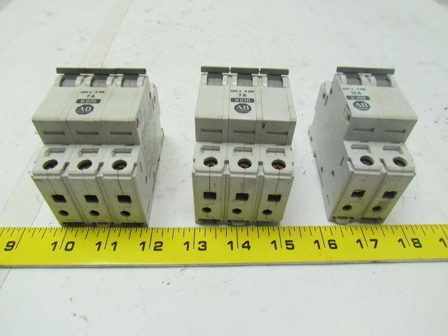 Allen-Bradley Lot of 3 Supplementary Protectors/Mini circuit breakers