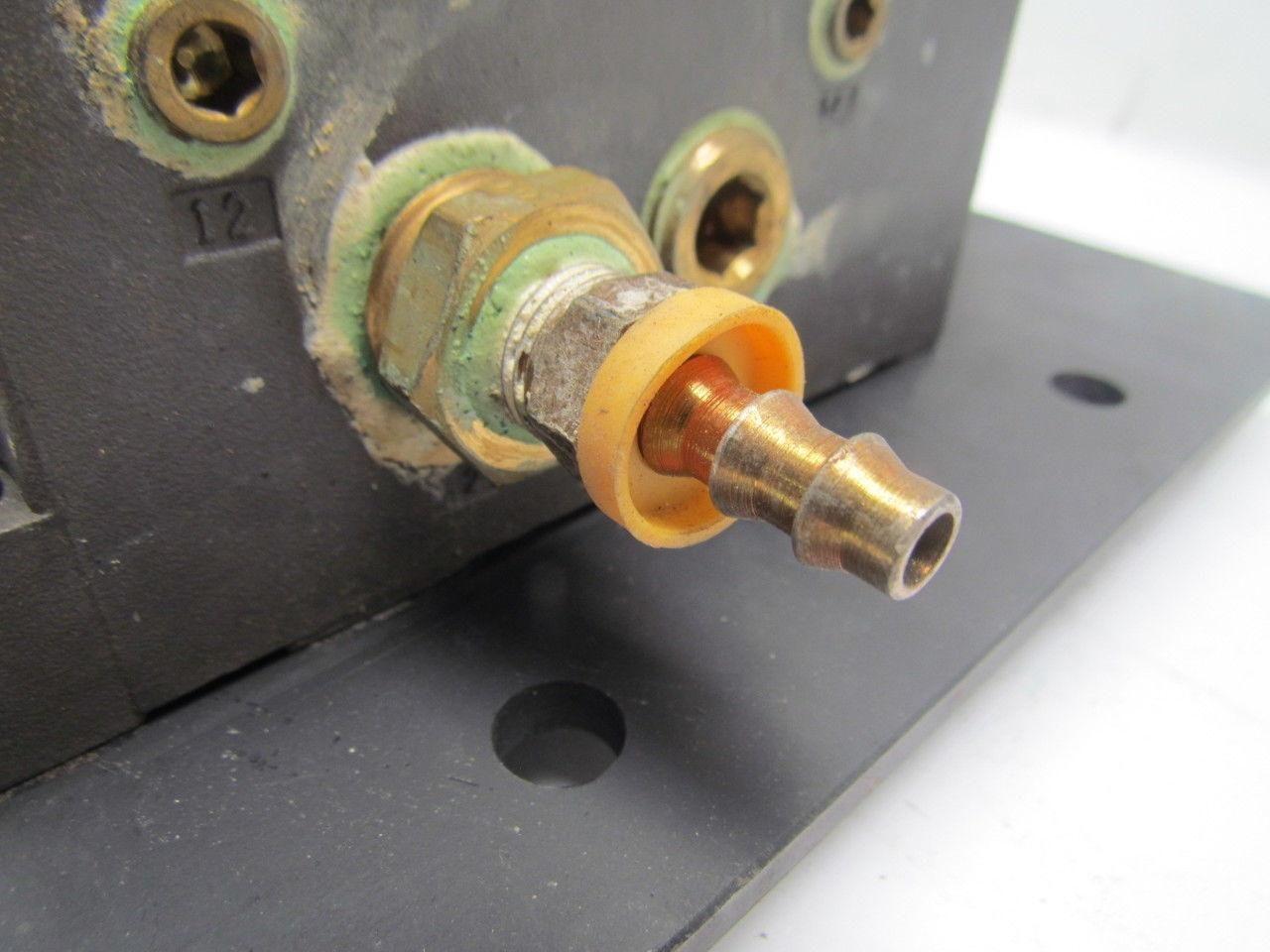 Numatics I24BA43BK/123BA400K Pneumatic solenoid air valve w/manifold 120VAC 06A